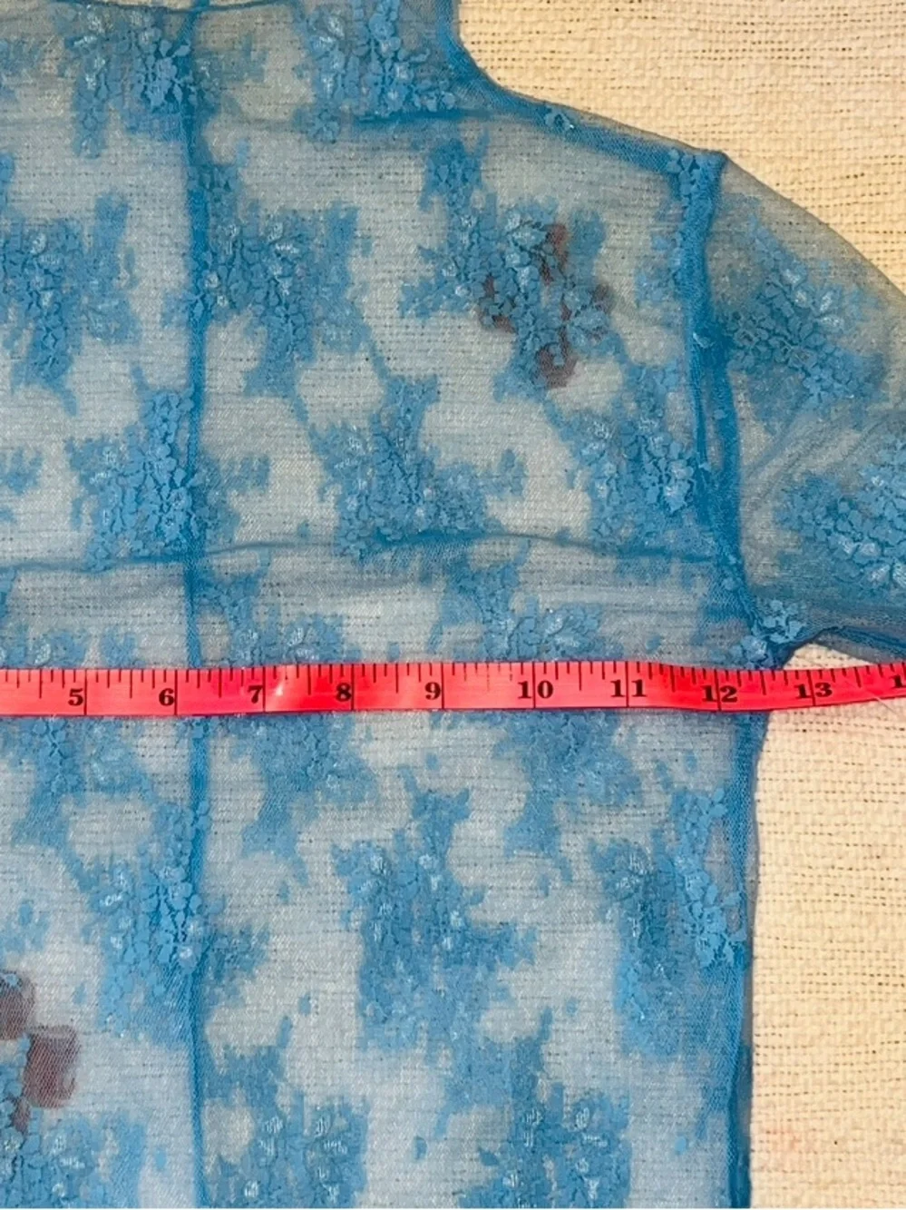 NEW Intimately Free People Lady Lux lace layering top in blue bell XS